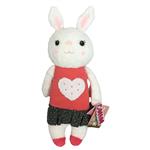 عروسک خرگوش نینو طرح قلب به سینه ارتفاع 35 سانتیمتر