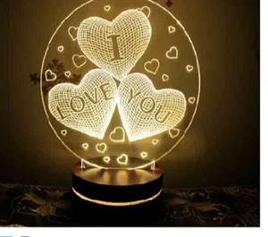 چراغ خواب سه بعدی پارسافن لیزر طرح عاشقانه قلب و لاو 