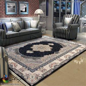 فرش 700 شانه سرمه ای طرح ژاکلین
