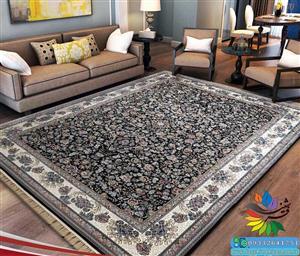 فرش طرح افشان شاهان سرمه ای 700 شانه