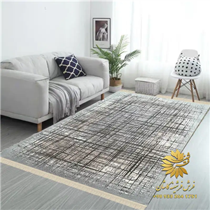 فرش طوسی خط دار کد 41005N