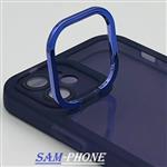 قاب گوشی iPhone 12 آیفون اورجینال هولدر متال NEW SKIN ( new face ) طرح پشت شیشه ای شفاف دور سیلیکونی محافظ لنز دار بنفش کد 43