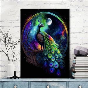  f55تابلو هفت رنگ طرح طاووس