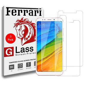 محافظ صفحه نمایش گلس فراری مدل Ultra Clear Crystal مناسب برای گوشی موبایل شیائومی Redmi Note5 / Redmi 5 Plus مجموعه سه عددی Ferrari Ultra Clear Crystal Glass Screen Protector For Xiaomi Redmi Note5 / Redmi 5 Plus