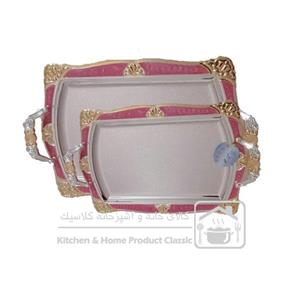 سینی ام تی جی2رقم مستطیل صورتی کد 780