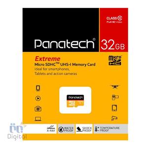 کارت حافظه microSDHC پاناتک مدل Extreme کلاس 10 استاندارد UHS-I سرعت 30MBps ظرفیت 32 گیگابایت Panatech extreme Class 10 30 MBps 32 GB microSDHC Card With Adapter