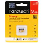 کارت حافظه microSDHC پاناتک مدل Extreme کلاس 10 استاندارد UHS-I سرعت 30MBps ظرفیت 16 گیگابایت