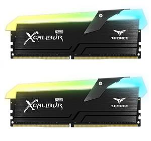رم دسکتاپ تیم گروپ مدل XCALIBUR RGB با حافظه 16 گیگابایت و فرکانس 4000 مگاهرتز RAM: Team Group T-Force Xcalibur RGB 2×8GB=16GB DDR4 4000MHz CL18