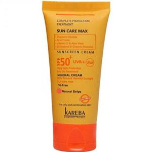 کاربا کرم ضدآفتاب رنگی طبیعی پوست چرب 150 میل MINERAL