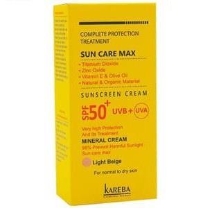 کاربا کرم ضدآفتاب رنگی روشن پوست خشک 150 میل MINERAL