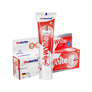 پرودنتین خمیردندان کامل حاوی سفید کننده نمک 150 گرم WHITE 