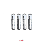 پک 4 تایی باتری نیم قلم پاورولوجی مدل USB Rechargeable Battery-AAA