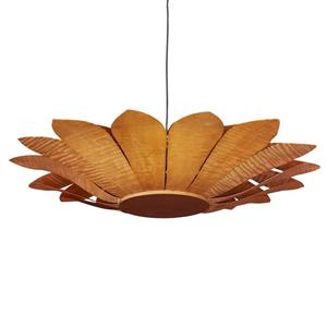 لوستر مدل گل آفتابگردان Sunflower Curls Wooden Hanging Lamp 