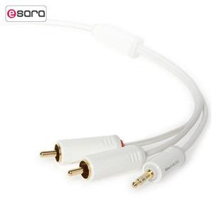 کابل تبدیل جک 3.5 میلی‌متری به 2RCA تکلینک مدل وایرزمدیا