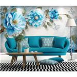کاغذ دیواری صالسو طرح A- blue flower 335