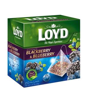 دمنوش تمشک و بلوبری لوید بسته 20 عددی Loyd Blackberry and Blueberry Herbal Tea