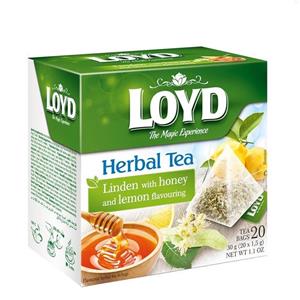 دمنوش لیندن و عسل و لیمو لوید بسته 20 عددی Linden Honey and Lemon Loyd Herbal Tea