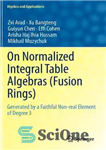 دانلود کتاب On Normalized Integral Table Algebras (Fusion Rings): Generated by a Faithful Non-real Element of Degree 3 – در...