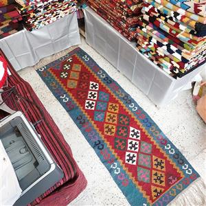 گلیم دستبافت رانر با طول 2 متر