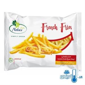 سیب زمینی نیمه سرخ شده منجمد نوبر سبز مقدار 2500 گرم Nobar Sabz Frozen French Fries 2500gr