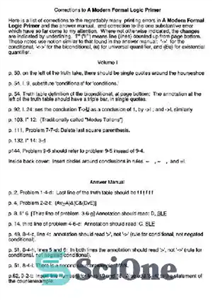 دانلود کتاب Errata to A Modern Formal Logic Primer – errata به یک آغازگر منطق رسمی مدرن