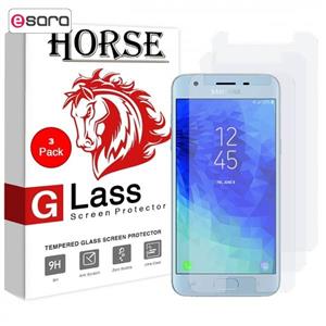 محافظ صفحه نمایش گلس فراری مدل Ultra Clear Crystal مناسب برای گوشی موبایل سامسونگ Galaxy J3 2018 مجموعه سه عددی
