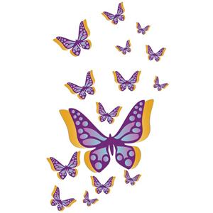 استیکر دیواری صالسو آرت طرح purple butterfly hk