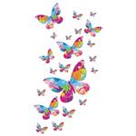 استیکر دیواری صالسو آرت طرح rainbow butterfly hk