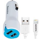 HuntKey Carmate D203 USB Car Charger With Adata Sync And Charge USB To Lightning Cable 1m