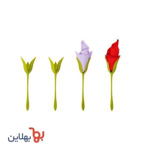 تزیین دستمال سفره با نگهدارنده دستمال سفره طرح گل رز bloom