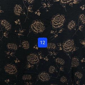 پارچه/چادر نگین دار  گل طلایی (ضخیمه بد نما نیست) چادر مجلسی جدید کد ( 7 12 )