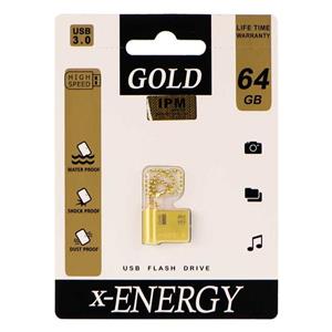 فلش مموری ایکس-انرژی مدل USB3.0 Gold ظرفیت 64 گیگابایت x-Energy USB3.0 GoldFlash Memory 64GB