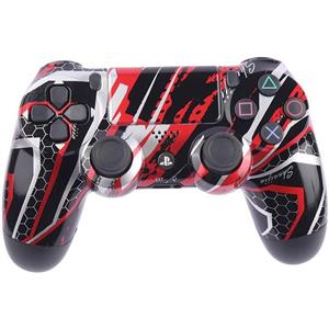 دسته بی سیم SONY PlayStation 4 DualShock 4 High Copy طرح مشکی قرمز