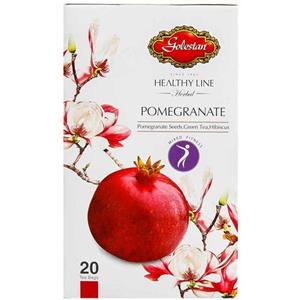 دمنوش کیسه ای مخلوط گیاهی گلستان با طعم انار بسته 20 عددی Golestan Herbal Pomegranate Bags Pack of 