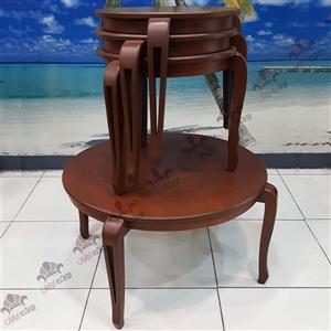میز جلو مبلی عسلی چوبی گرد ساده مدل فرانوس