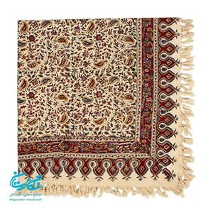 قلمکاری  رومیزی قلمکار 100 در 100 طرح گل ریز 