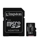 کارت حافظه microSDXC کینگستون Canvas Select Plus کلاس 10 سرعت 100MBps ظرفیت 64 گیگابایت همراه با آداپتور SD