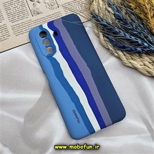 قاب گوشی Huawei Nova Y70 هوآوی سیلیکونی اورجینال پاک کنی رنگین کمانی آبرنگی درجه یک زیربسته محافظ لنز دار کد 88