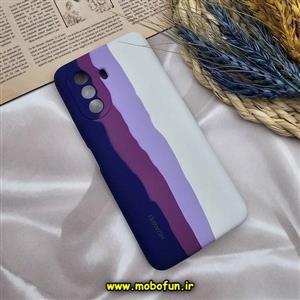 قاب گوشی Huawei Nova Y70 هوآوی سیلیکونی اورجینال پاک کنی رنگین کمانی آبرنگی درجه یک زیربسته محافظ لنز دار کد 87