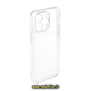 قاب گوشی iPhone 13 Pro Max آیفون طرح ژله ای شفاف بی رنگ SPACE ایربگ دار محافظ لنز دار کد 671