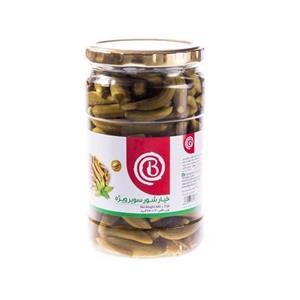 خیار شور سوپر ویژه شیشه ای بیژن 680 گرمی Bijan Superior Cucumber Pickle 680gr 