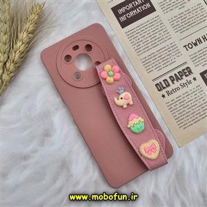 قاب گوشی HONOR X9 4G آنر طرح لاکچری دستبندی عروسکی برجسته گلبهی محافظ لنز دار کد 64