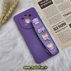 قاب گوشی HONOR X9 4G آنر طرح لاکچری دستبندی عروسکی برجسته یاسی محافظ لنز دار کد 62