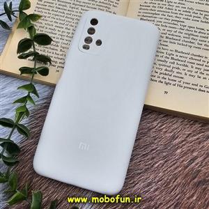 قاب گوشی Redmi 9T شیائومی سیلیکونی اورجینال پاک کنی درجه یک زیر بسته محافظ لنزدار سفید کد 175