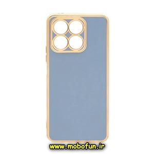 قاب گوشی Honor X8A آنر طرح ژله ای مای کیس گلد لاین دور طلایی محافظ لنز دار آبی فیلی کد 64