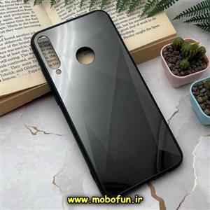 قاب گوشی Huawei Y7P هوآوی طرح پشت طلق الماسی دور سیلیکونی محافظ لنز دار خاکستری کد 119