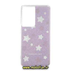قاب گوشی Galaxy S21 Ultra سامسونگ طرح پشت طلق هولوگرامی اکلیلی براق IMD کپسولی کد 355
