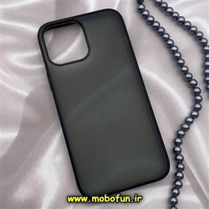 قاب گوشی iPhone 13 Pro Max آیفون پشت مات اورجینال Magic Mask دور سیلیکونی مشکی کد 650