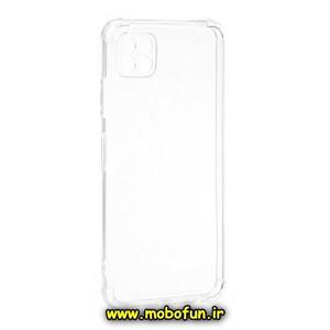 قاب گوشی Galaxy A22 5G سامسونگ طرح ژله ای شفاف بی رنگ ایربگ دار محافظ لنز دار کپسولی کد 350