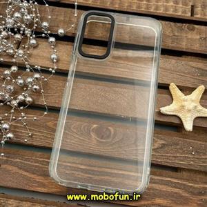قاب گوشی Galaxy A14 4G - Galaxy A14 5G سامسونگ اورجینال متال کیس Metal پیکسل Pixel طرح پشت طلق شفاف دور سیلیکونی بی رنگ کد 644